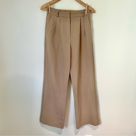 Abercrombie & Fitch Tan Sloane Wide Leg Pants - Picture 3 of 8